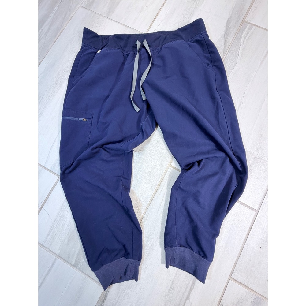 Figs Technical Collection Navy Blue Scrub Jogger Pants Womens XL Petite XL/P